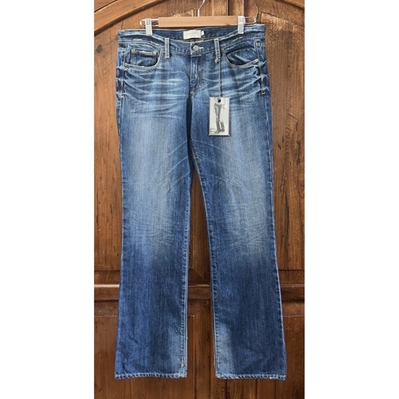NWT Women's Abercrombie & Fitch Emma Boot Cut Jeans Sz 10 33" Ins Flap Pockets - Picture 1 of 5